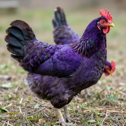 purple chickens