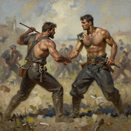 scene of action, concept art oil painting by Jama Jurabaev, extremely detailed, brush hard, artstation