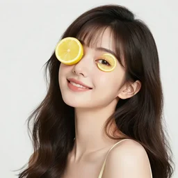 the portrait of an absurdly beautiful, graceful, elegant, sophisticated, young teen anime girl made up of lemons looking up smiling, an ultrafine hyperdetailed illustration by kim jung gi, irakli nadar, intricate linework, bright colors, octopath traveler, final fantasy, unreal engine 5 highly rendered, global illumination, radiant light, detailed and intricate environment