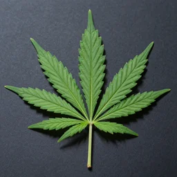 a fossil of a cannabis leaf