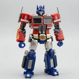 a still photo of a lego optimus prime