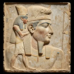 nicolas sarkozy former french president, egyptian bas - relief from the amarna period, highly detailed