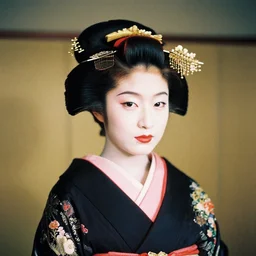Portrait Photograph of a Japanese Geisha Revolog Kolor 400