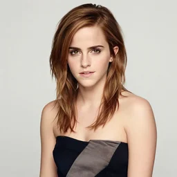 Photo of tattooed Emma Watson, soft studio lighting, photo taken by Martin Schoeller for Abercrombie and Fitch, award-winning photo, 24mm f/1.4