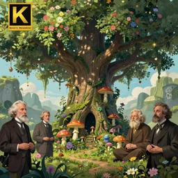 a beautiful digital illustration painting of a detailed fantasy tree beanstalk, mushroom, flowers by benoit b. mandelbrot, steven belledin, martin johnson heade, lee madgwick, caspar david friedrich, and david rios ferreira. 8 k resolution trending on artstation concept art digital illustration
