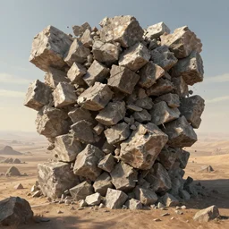 a hyperdetailed explode chunks beyond the horizon 3 d matte painting of a by art by greg rutkowski