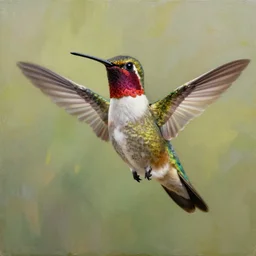 painting of a hummingbird, beautiful