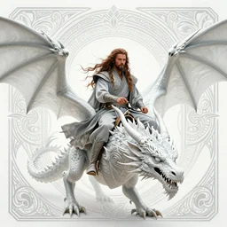 beautiful, ethereal khal drogo ( jason momoa ) riding a dragon, intricate art deco dragon designs, elegant, highly detailed burning background, sharp focus, game of thrones art by artgerm and beeple and greg rutkowski and wlop