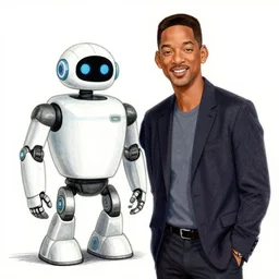 automata drawing a picture, will smith, irobot