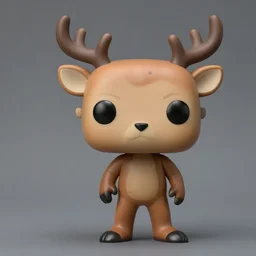 deer funko pop, photorealistic, highly detailed