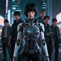 photo portrait of a japanese cyberpunk cyborg from cyber city oedo 8 0 8, future tokyo, film noir, high detail, intricate detail, cinematic lighting, ghost in the shell, night, by sachin teng and sergey kolesov and ruan jia and heng z and wlop. beautiful, scifi, fantasy, hyper detailed, octane render, artstation