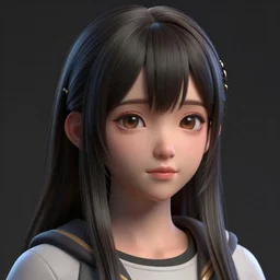 clothed, worksafe. cgsociety, by wlop, ilya kuvshinov, krenz cushart, greg rutkowski, trending on artstation. zbrush sculpt, octane, maya, houdini, vfx. close - up face of a cute young anime japanese filipino j - pop av idol girl. cinematic dramatic atmosphere, sharp focus, soft volumetric studio lighting.