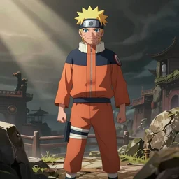 xi jinping in the style of naruto, fan art