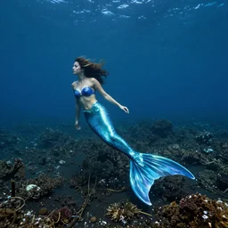 A mermaid stuck in an oil spill, full body, photography, 4K