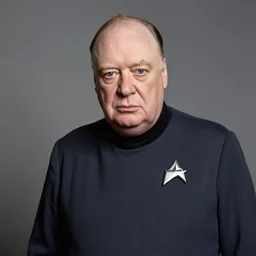 starfleet uniform, portrait of winston churchill in starfleet uniform