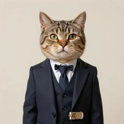 the most interesting cat in world, digital art, extremely detailed, furry, classic, dapper, gentleman dog
