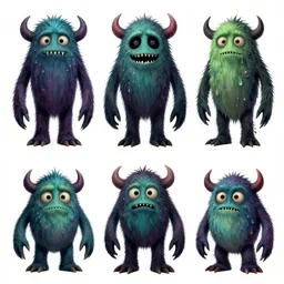 a few monster designs in the style of scary stories to tell in the dark, trending on artstation
