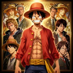 highly detailed vfx portrait of monkey d. luffy, stephen bliss, greg rutkowski, loish, rhads, beeple, makoto shinkai, tom bagshaw, alphonse mucha, global illumination, sharp focus, art by artgerm and greg rutkowski, stanley kubrick, best of behance, cinematic lighting, elegant,