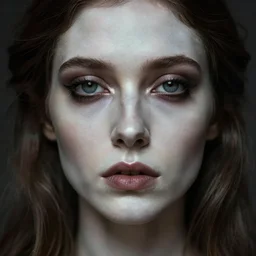 candid photographic close - up - portrait, goddess of death, by anne stokes, photorealism, uhd - resolution, hyperdetailed