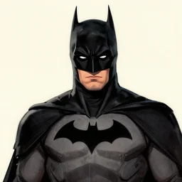 portrait of batman, illustration, art by neil gaiman