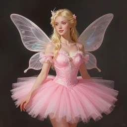 character concept portrait, blonde fairy woman, wearing a pink romantic tutu, digital painting, concept art, smooth, sharp focus, illustration, trending on artstation, fantasy, highly detailed, by simon bisley, by simon bisley, by simon bisley, by simon bisley, by simon bisley, by simon bisley