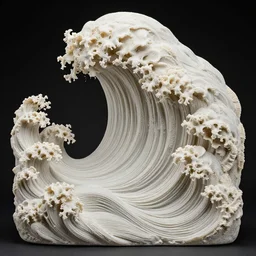 high intricate sculpture of waves of tremella - fuciformis, maria panfilova, andrea savchenko, mike kime, ludovic plouffe, qi sheng luo, oliver cook, trending on artstation