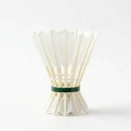 art deco shuttlecock, 8k product photo, isolated on a pure white background, centered, entire object in frame, sharp focus, soft studio lighting