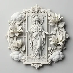 beautiful classical holy decorative ornament, high priestess tarot, acanthus scrolls, lilies, ivy, energy, white magic, geometry, architecture, magnolia, bones, petals, stems, ceremonial clouds, dripping paint, perfect engraving, fibonacci rhythm, artstation, art germ, wlop, masterpiece
