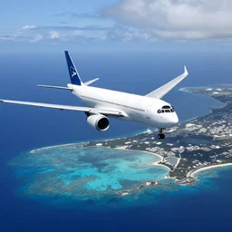 aeroplane flying over the bermuda triangle