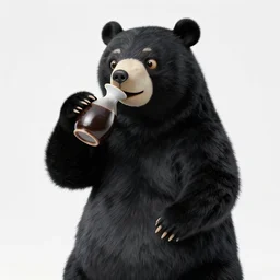 anthropomorphic edo period japanese black bear, drinking sake, fursuit, cosplay, trending on instagram, photography, sigma 8 5 mm f / 1. 4, studio lighting