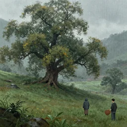 concept art of a landscape by 司 机, 橡 树 山 雨, 黄 凤 年 啊, ruo xin, rongzhen luo, fenghua zhong, ruan jia. fine details, trending on artstation.