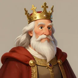 portrait of a medieval old king with a crown, artstation, cartoon, elegant, highly detailed, digital painting, concept art, smooth, sharp focus, illustration, art by don bluth and michel ocelot, makoto shinkai, tom whalen, moebius, atey ghailan, yoshida