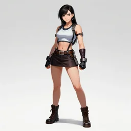 full body shot of tifa lockhart, concept art trending on artstation