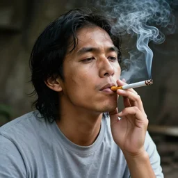 a potato smoking cigarettes