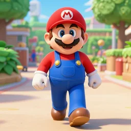Found footage of Super Mario walking towards the camera