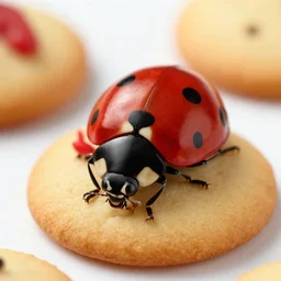 ladybug eating cookies