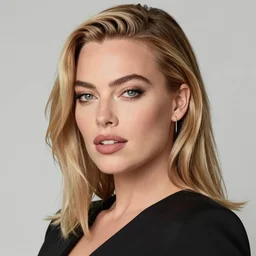 a portrait of margot robbie, anime art style, highly detailed