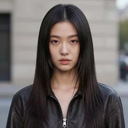 ektachrome, youthful asian demure, exquisite features, feminine cut, frontiers in flight leather, honky chateau, zhang jingna