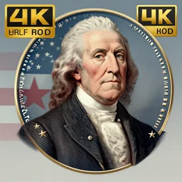first president of the united states of america photorealism 4 k hd