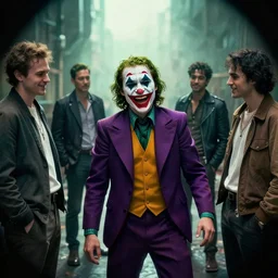 Joker Venom laughing at you, Darek Zabrocki, Karlkka, Jayison Devadas, Phuoc Quan, trending on Artstation, 8K, ultra wide angle, pincushion lens effect