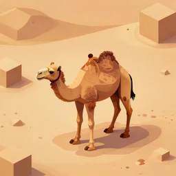 isometric game asset of camel in desert, detailed paintings, artgerm, stylized, jesper ejsing, smooth, kitbash, arcane, overwatch, many color scheme, 8 k, isometric viewpoint