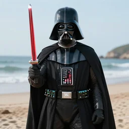 darth vader on the beach