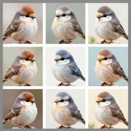 cute little birds, a street art style multi - media collage by faile and patrick mcneil and patrick miller, lowbrow, pop culture, historic references, comic and cartoon references