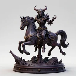 3d sculpt of an evil undead carousel horse, artstaton, League of Legends, overwatch, digital illustration, dark souls, lord of the rings