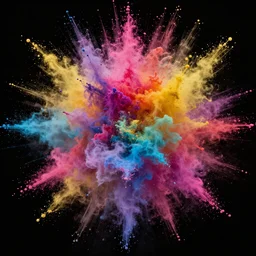 colorful powder explosion, multi - colored, studio shot, photorealism, photography uhd wallpaper, 4 k, 8 k