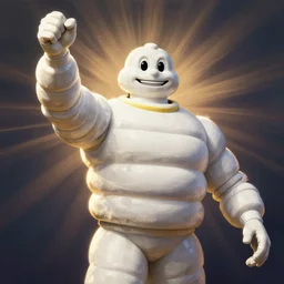 “ a still of michelin man as a bloodborne boss ”