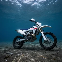 Underwater photo of a motorcycle by Trent Parke, clean, detailed, Magnum photos