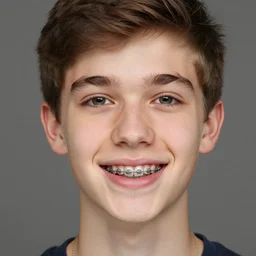 portrait photo still of real life teen butthead with subtle braces, 8 k, 8 5 mm, f. 1 4