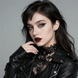 wyona rider as death from sandman, goth chic, by jeremy mann, by lecouffe deharme, by richard avedon, soft lightning, gentle, eyeliner, punk rock, high detailed, 8 k