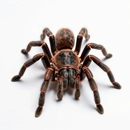 fierce tarantula, studio photography, full body, isolated on a pure white background, centered, entire subject in frame, sharp focus, soft studio lighting